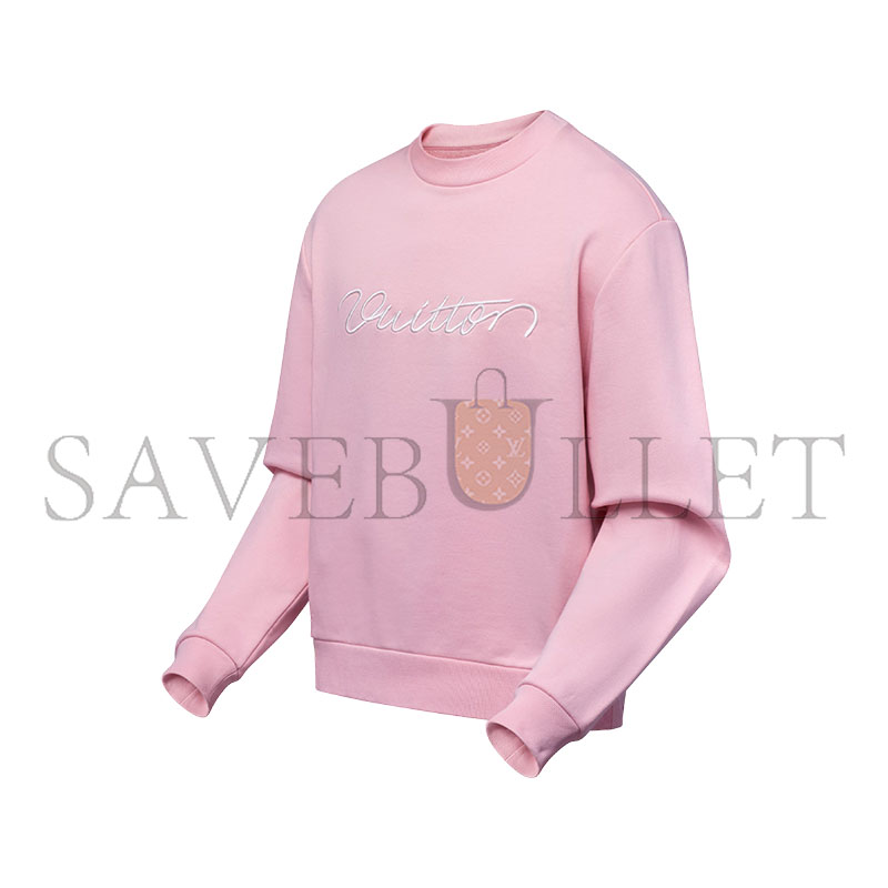 LOUIS VUITTON EMBROIDERED COTTON ROUND NECK TOP 1AHEFK